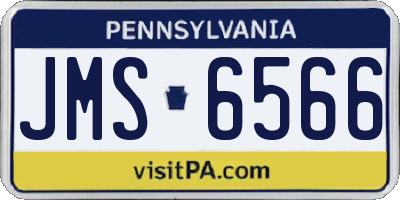 PA license plate JMS6566