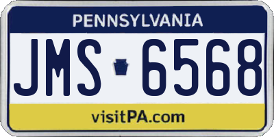 PA license plate JMS6568