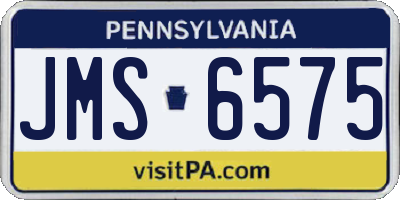PA license plate JMS6575