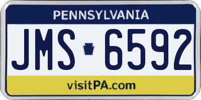 PA license plate JMS6592