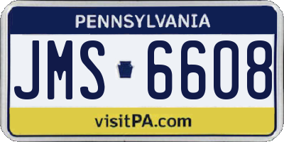 PA license plate JMS6608