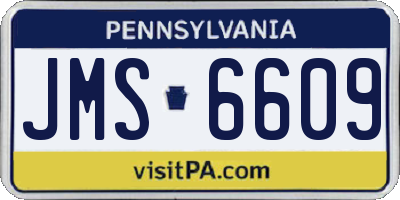 PA license plate JMS6609
