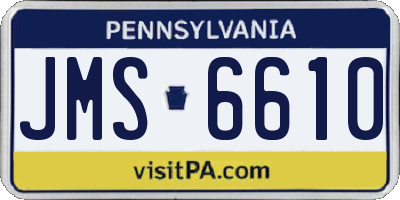 PA license plate JMS6610