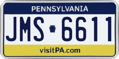 PA license plate JMS6611
