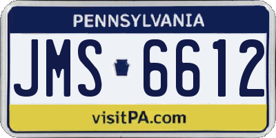PA license plate JMS6612