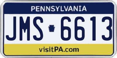 PA license plate JMS6613
