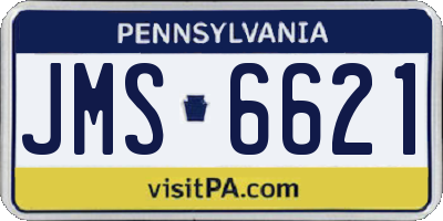 PA license plate JMS6621