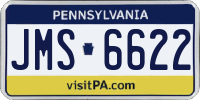 PA license plate JMS6622