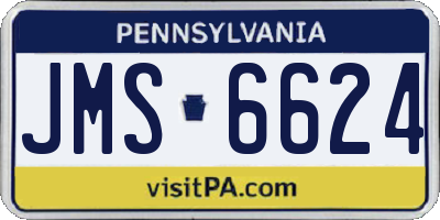 PA license plate JMS6624