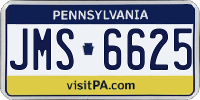 PA license plate JMS6625