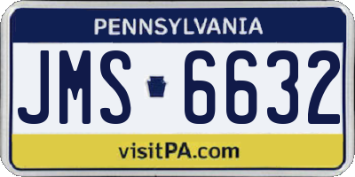 PA license plate JMS6632