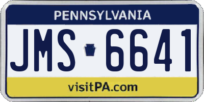 PA license plate JMS6641