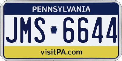 PA license plate JMS6644
