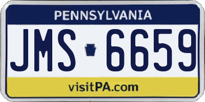 PA license plate JMS6659