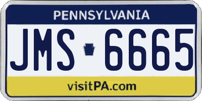 PA license plate JMS6665