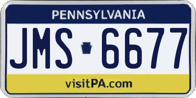 PA license plate JMS6677