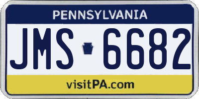 PA license plate JMS6682