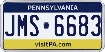 PA license plate JMS6683