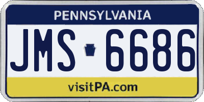 PA license plate JMS6686