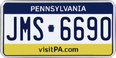 PA license plate JMS6690