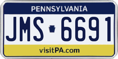 PA license plate JMS6691