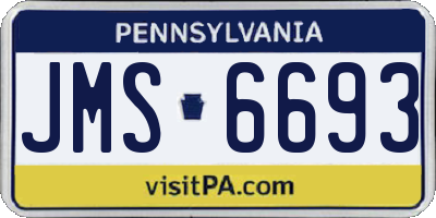 PA license plate JMS6693