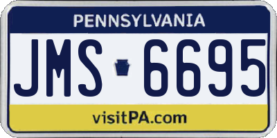 PA license plate JMS6695