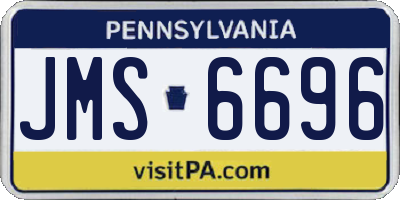 PA license plate JMS6696
