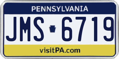 PA license plate JMS6719