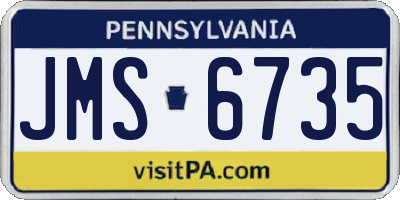 PA license plate JMS6735
