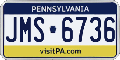 PA license plate JMS6736