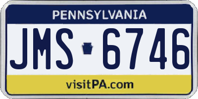 PA license plate JMS6746