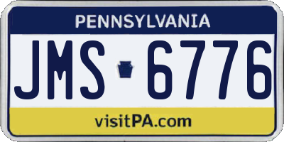 PA license plate JMS6776