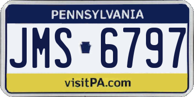 PA license plate JMS6797