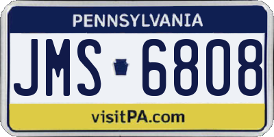 PA license plate JMS6808
