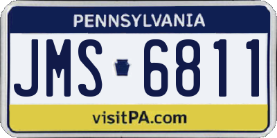 PA license plate JMS6811