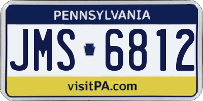 PA license plate JMS6812
