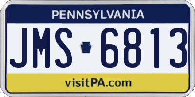 PA license plate JMS6813