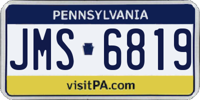 PA license plate JMS6819