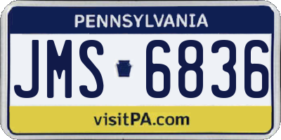 PA license plate JMS6836