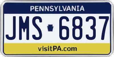 PA license plate JMS6837