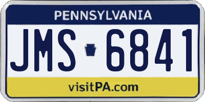 PA license plate JMS6841