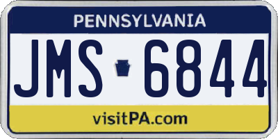 PA license plate JMS6844