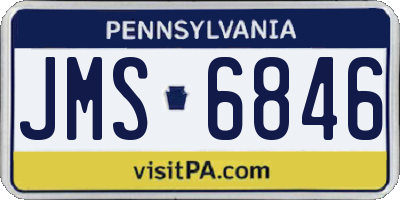 PA license plate JMS6846