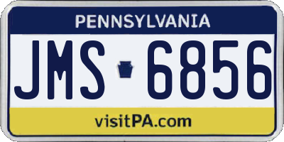 PA license plate JMS6856