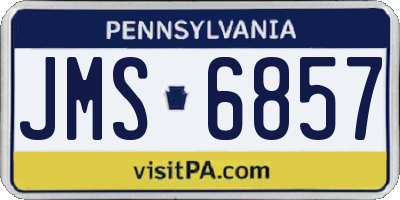 PA license plate JMS6857