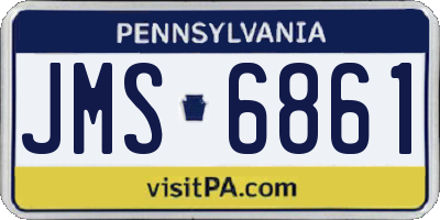 PA license plate JMS6861