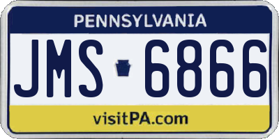 PA license plate JMS6866