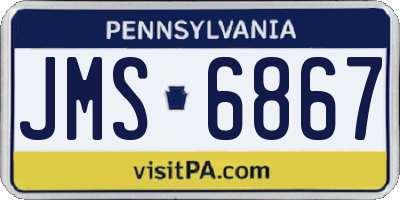 PA license plate JMS6867