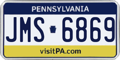 PA license plate JMS6869